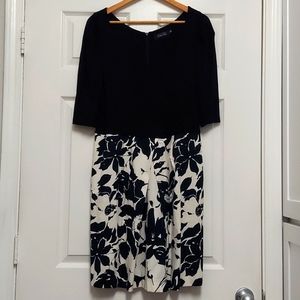 Rickie Freeman by Teri Jon Black/White Size 12 Dress